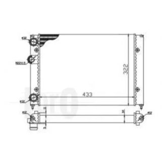 VALEO Su Radyatörü 430-322mm Golf3 Vento 1.6 Aee 6n0121253b 230503